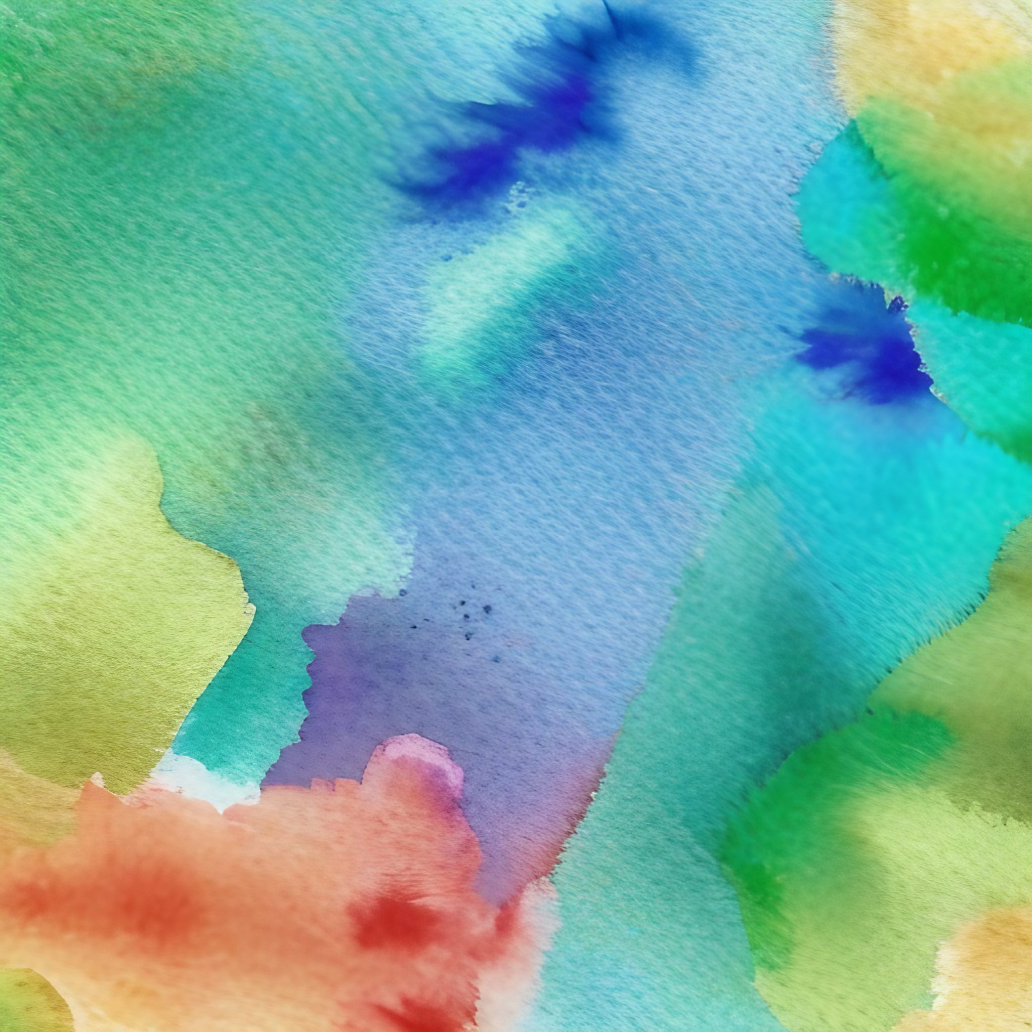 Watercolour Texture Bright Rainbow Colours Free Stock Image