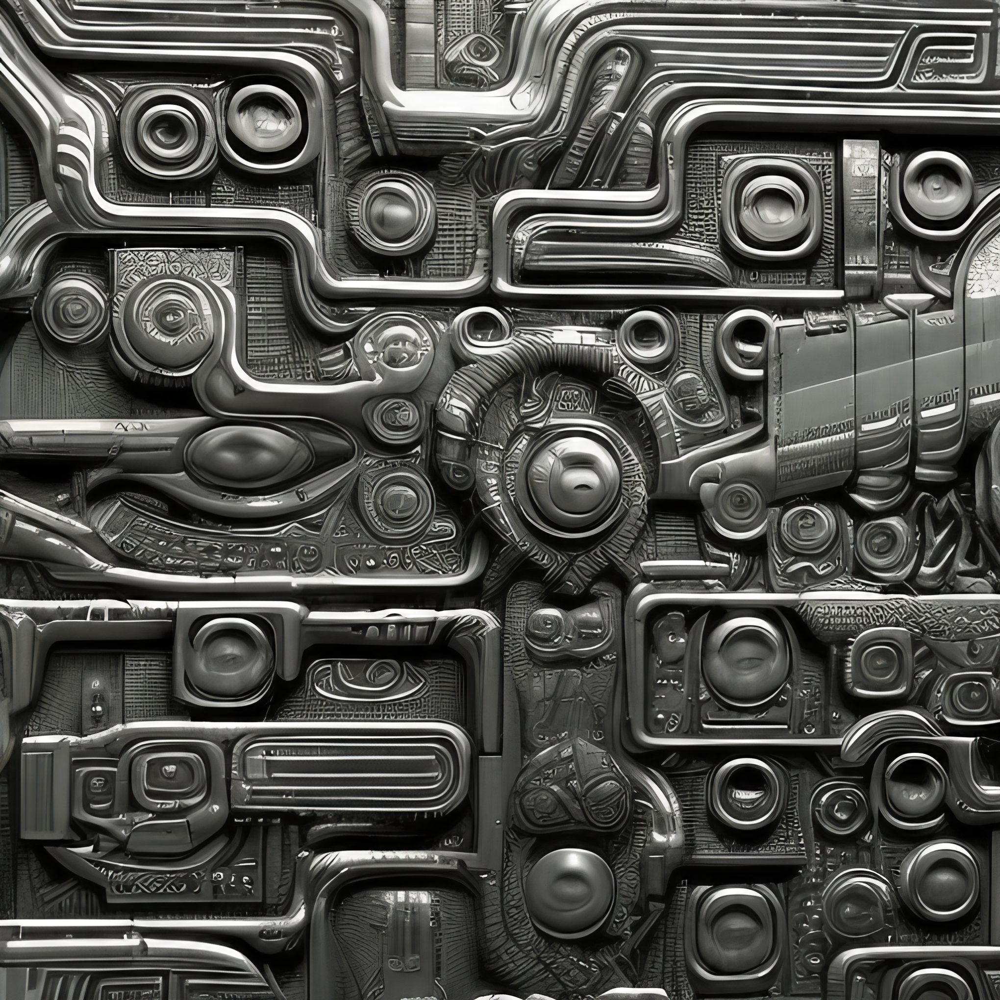 Alien Spaceship Sci-Fi technology metal background Texture