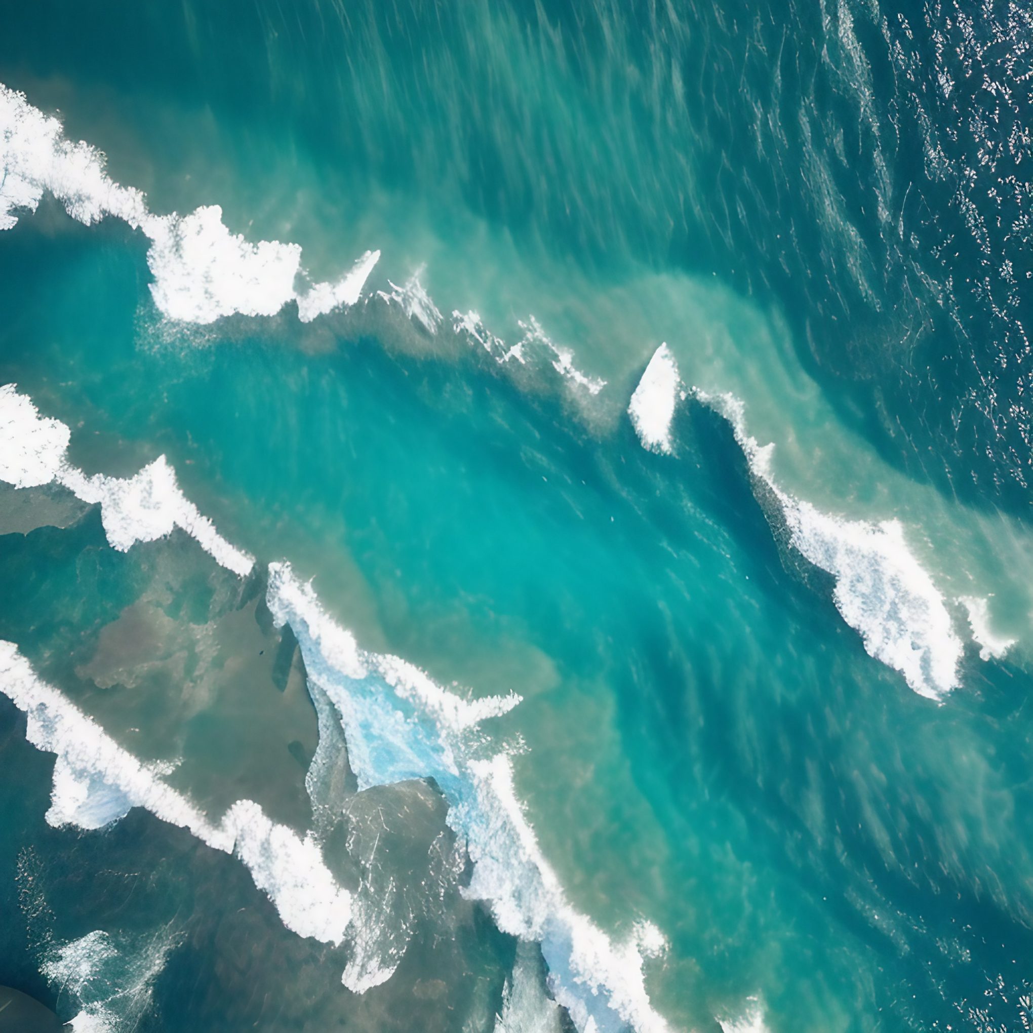 Ocean waves aerial drone shot from above free stock photo