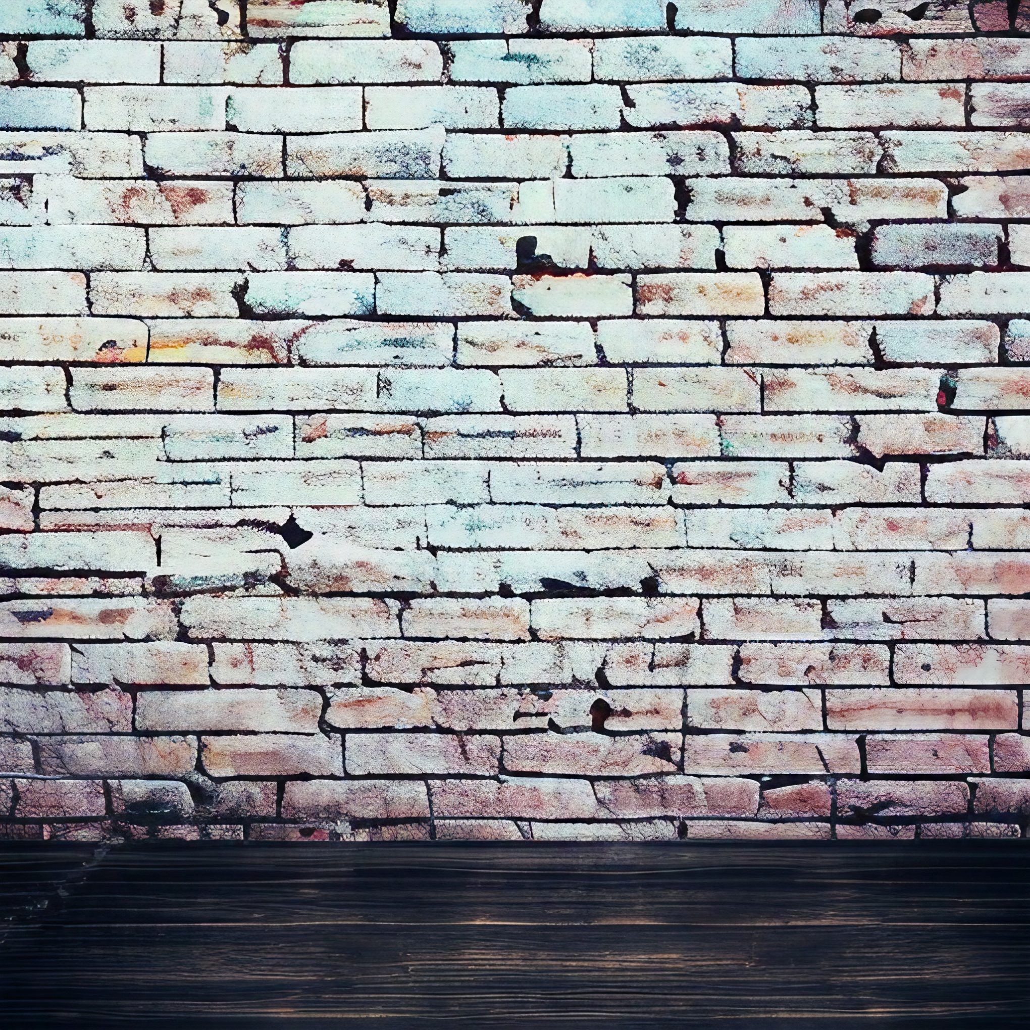 White Brick Grunge Wall Backdrop Free Stock Photo