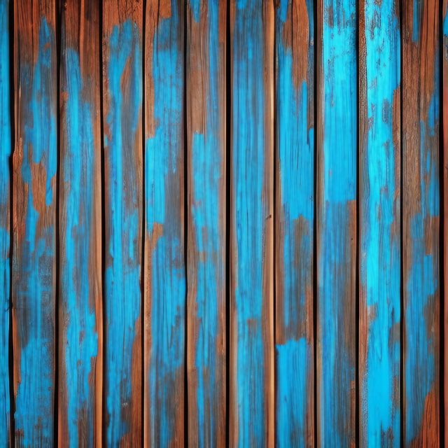Weathered Bright Blue Painted Fence Planks Free Image Download