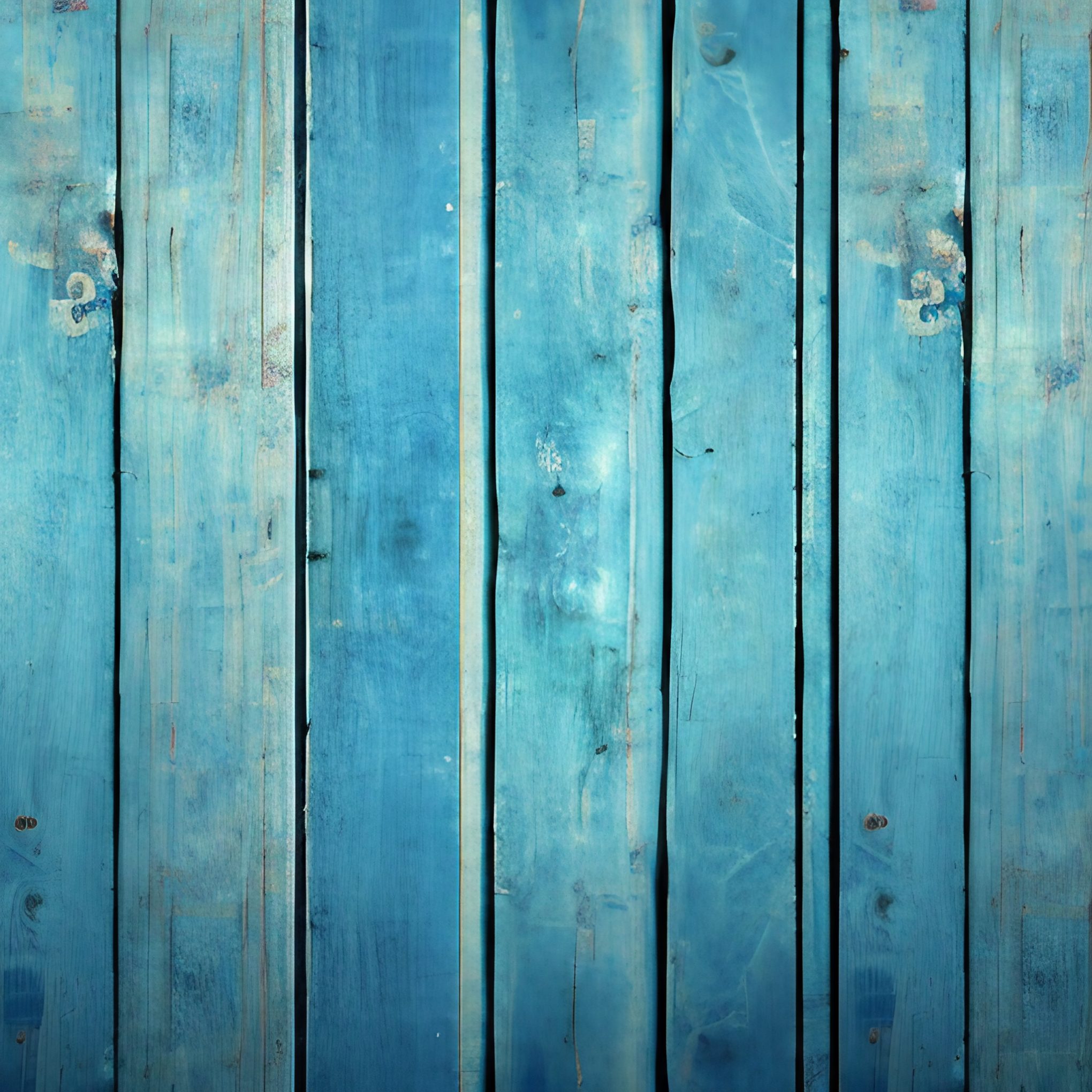 Blue Painted Rustic Fence Shabby Chic Coastal Interior Design Background