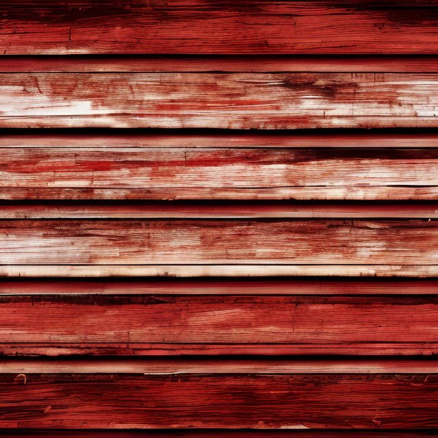 Rustic Red Painted Wooden Splintered Panels