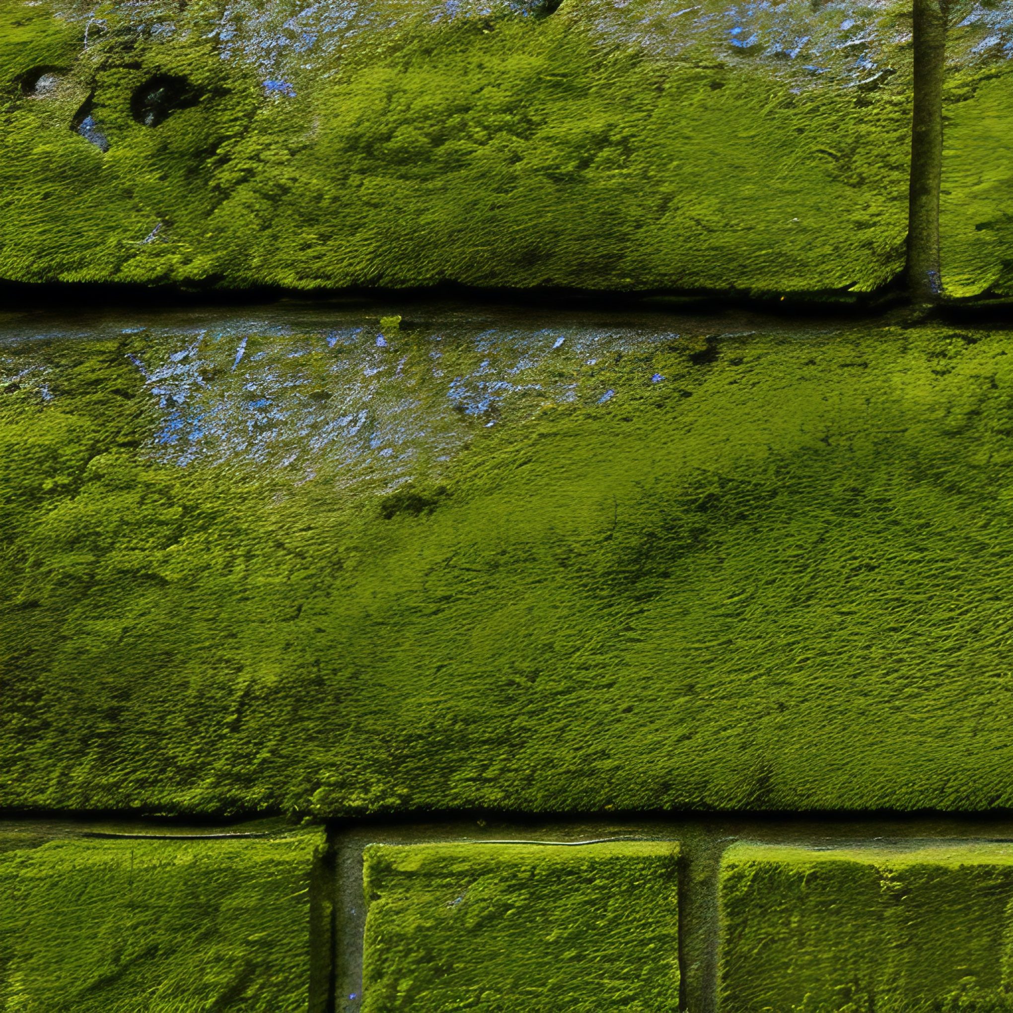 Lichen Covered Brick Wall Background Texture Free Download