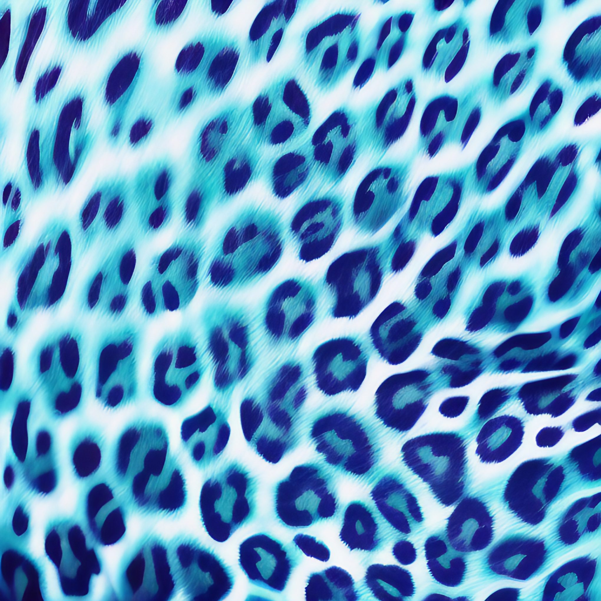 Bright Blue Cheetah Print Animal Fur Pattern Free Stock Image