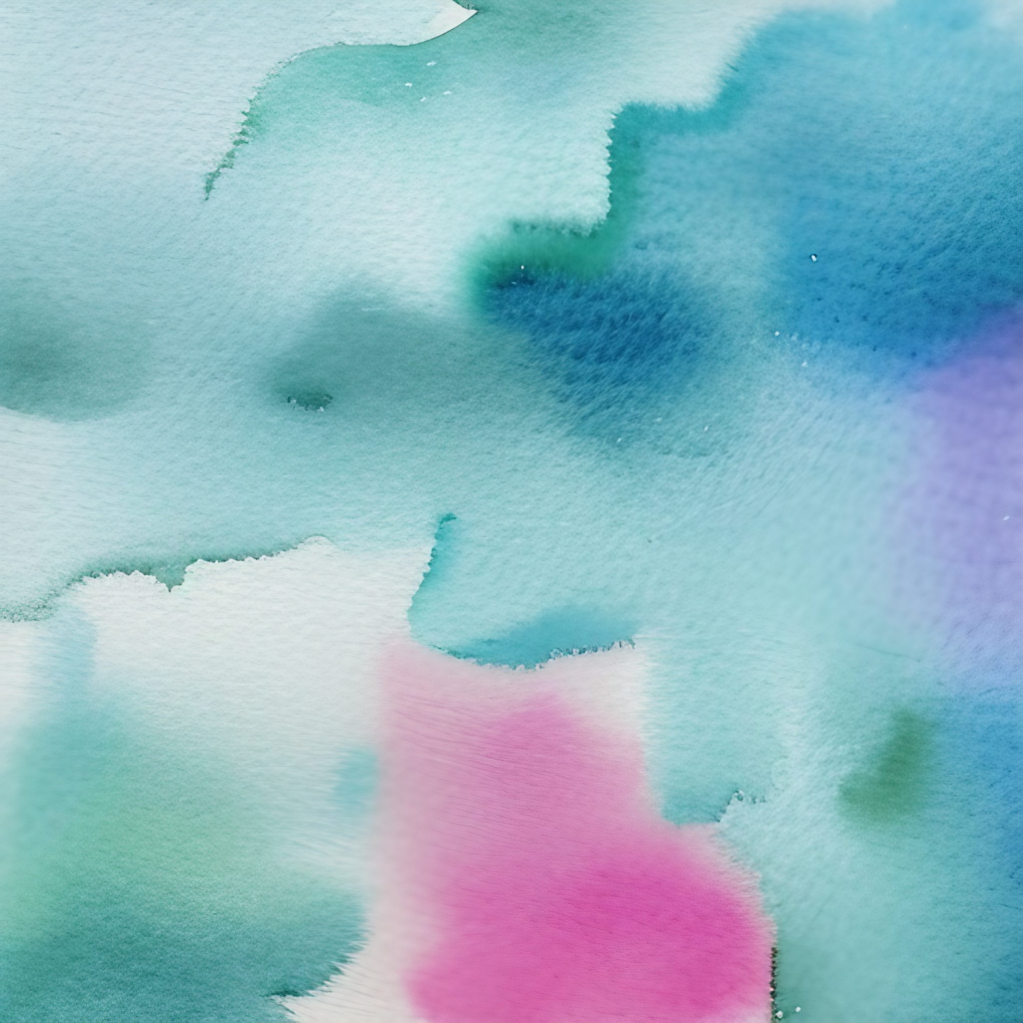 Teal and Pink Watercolor Texture Free Stock Image