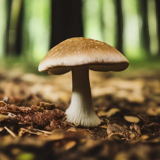 wild mushroom in forest scene free image download