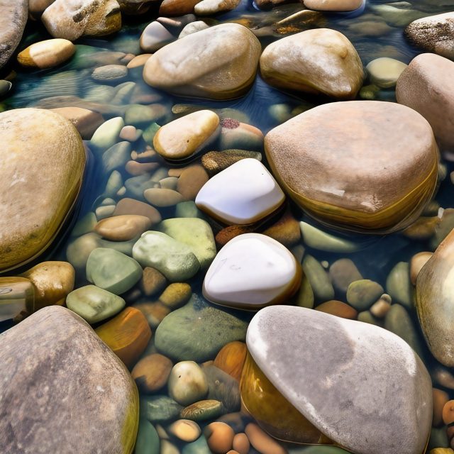 Shallow pebble stream free stock photo