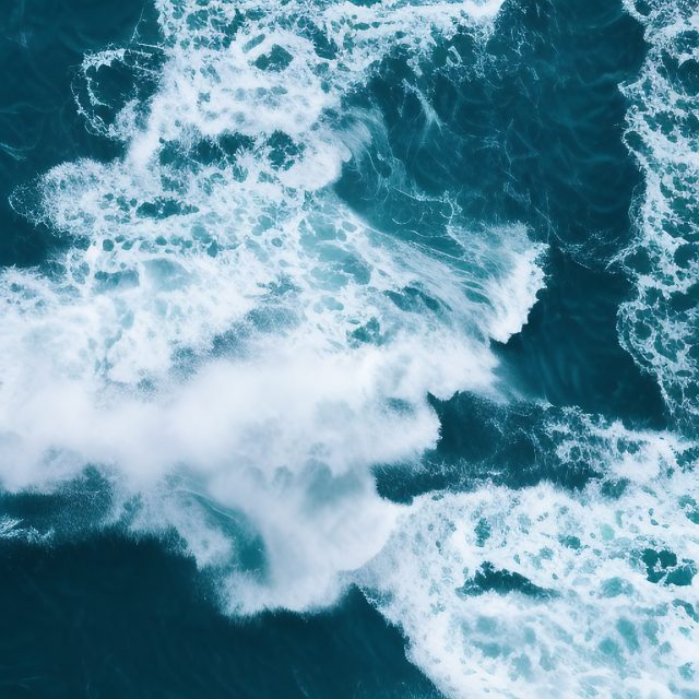 Rough choppy ocean waves swell free stock photo