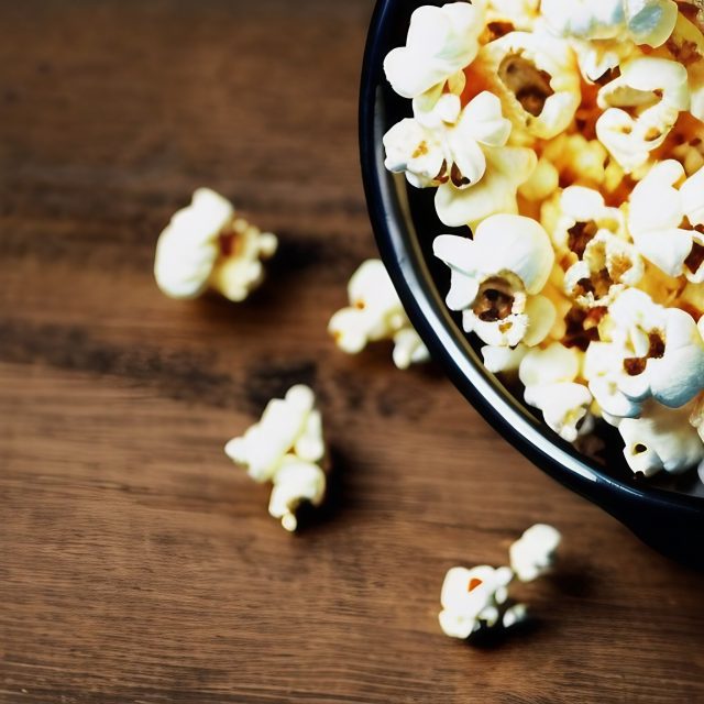 Bowl of popcorn free stock photo